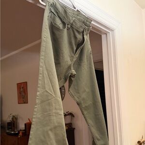 Buffalo David Bitton Sam-X Khaki green straight leg jeans